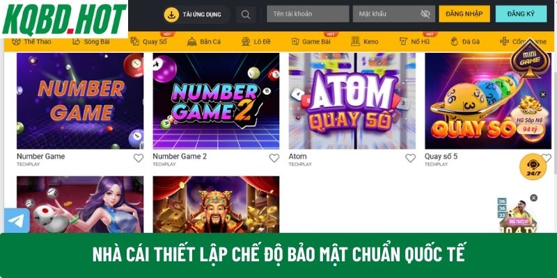 Nhà cái thiết lập chế độ bảo mật chuẩn quốc tế